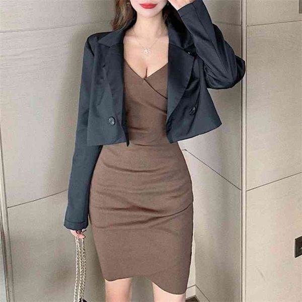 spring two piece set women elegant long sleeve short coat and v-neck spaghetti strap bodycon mini dress outfits 210519, White
spring two piece set women elegant long sleeve short coat and v-neck spaghetti strap bodycon mini dress outfits 210519, White