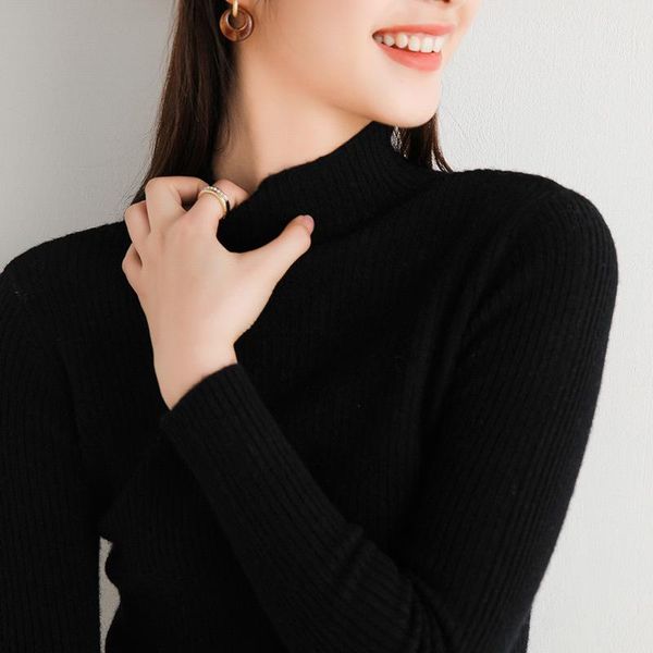 women's sweaters autumn half turtleneck sweater ladies pullover long-sleeved short and winter korean version of the all-match slim tigh, White;black
women's sweaters autumn half turtleneck sweater ladies pullover long-sleeved short and winter korean version of the all-match slim tigh, White;black