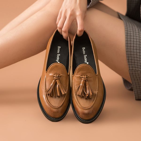 dress shoes loafers women genuine cow leather fringes round toe slip on style spring autumn ladies flat shoes handmade 27132, Black
dress shoes loafers women genuine cow leather fringes round toe slip on style spring autumn ladies flat shoes handmade 27132, Black