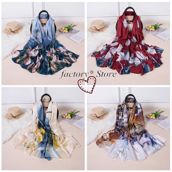 scarves shawl female chinese silk satin long scarf manual crimping high-grade mother gift sunscreen, Blue;gray
scarves shawl female chinese silk satin long scarf manual crimping high-grade mother gift sunscreen, Blue;gray