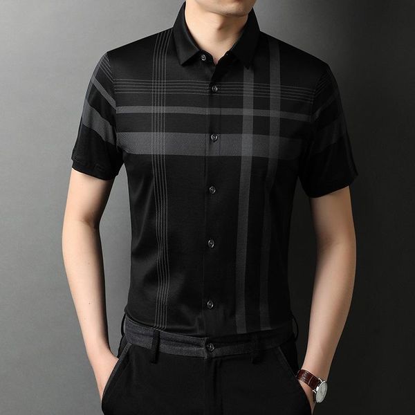 men's dress shirts short sleeve shirt 2021 summer silk lapel cool casual thin half, White;black
men's dress shirts short sleeve shirt 2021 summer silk lapel cool casual thin half, White;black