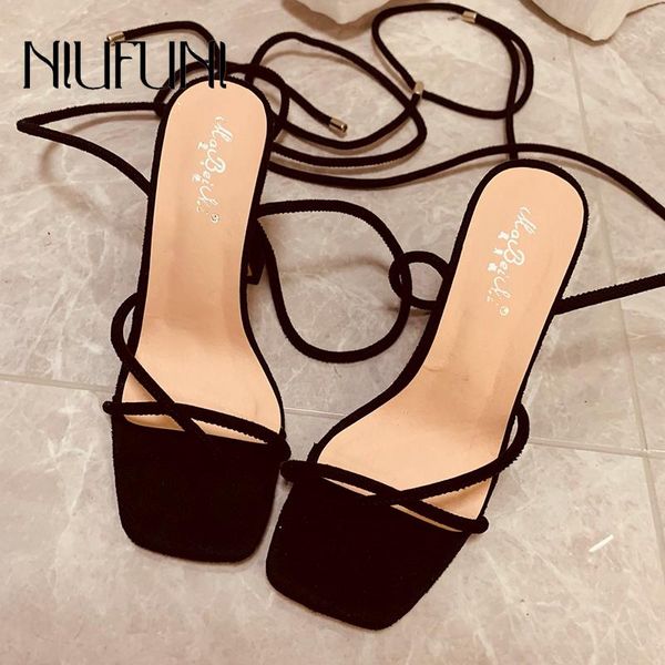 fashion ankle strap women's sandals lace up square toe high heels niufuni shoes sandalias mujer size 34-40, Black
fashion ankle strap women's sandals lace up square toe high heels niufuni shoes sandalias mujer size 34-40, Black
