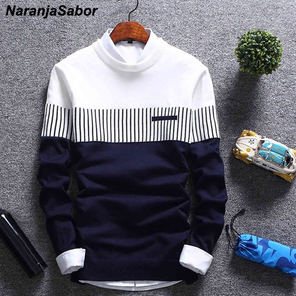 naranjasabor new autumn winter pullover 2020 men's brand clothing wool slim knitted sweater men casual striped pull jumper n558, White;black
naranjasabor new autumn winter pullover 2020 men's brand clothing wool slim knitted sweater men casual striped pull jumper n558, White;black