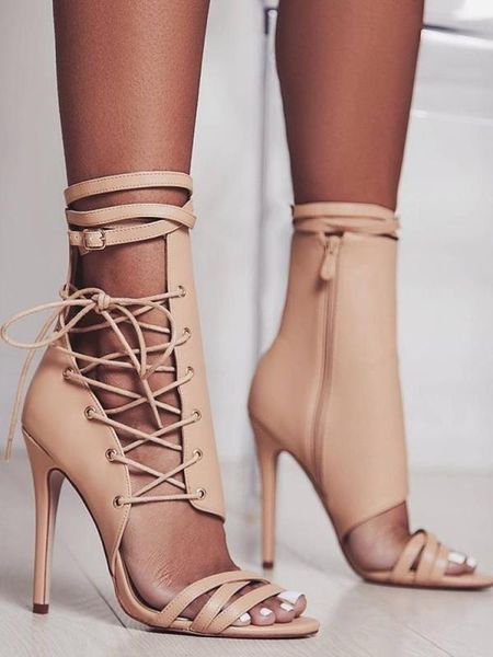 summer ultra-fine high-heeled women's shoes cross straps belt buckle sandals roman hollow peep toe, Black
summer ultra-fine high-heeled women's shoes cross straps belt buckle sandals roman hollow peep toe, Black