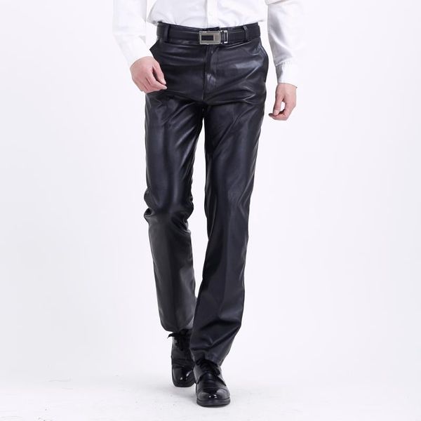 brand summer men leather pants working elastic lightweight smart casual pu trousers thin motor plus size men's, Black
brand summer men leather pants working elastic lightweight smart casual pu trousers thin motor plus size men's, Black