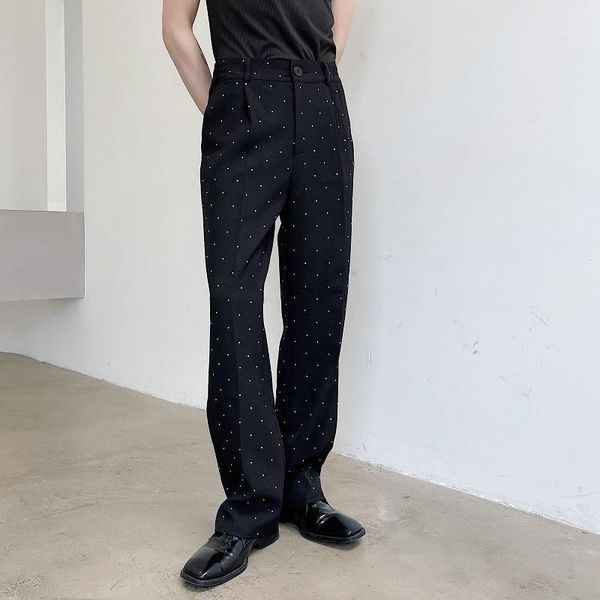 men's pants pant male full diamond dot casual long suit trousers harajuku korean streetwear vintage straight, Black
men's pants pant male full diamond dot casual long suit trousers harajuku korean streetwear vintage straight, Black
