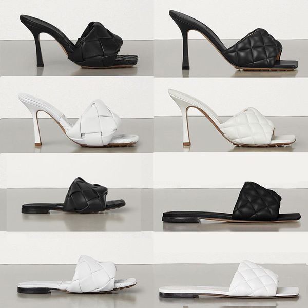 lido square high heel shoes mules women padded sandals nappa lambskin designer slipper fabric ladies party wedding shoes 280, Black
lido square high heel shoes mules women padded sandals nappa lambskin designer slipper fabric ladies party wedding shoes 280, Black