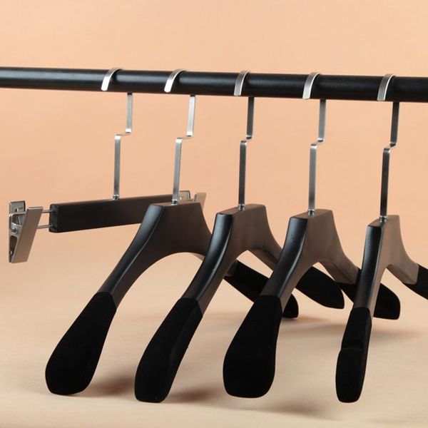 pcs/lot retro solid wood clothes hangers black wooden flocking hanger for coat anti-skid should clothing hanging no trace & racks
pcs/lot retro solid wood clothes hangers black wooden flocking hanger for coat anti-skid should clothing hanging no trace & racks