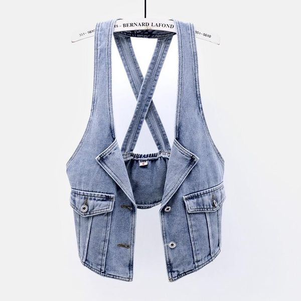 women's vests summer wash light blue sling denim vest women waistcoat big pocket sleeveless jacket coat size slim short jeans female, Black;white
women's vests summer wash light blue sling denim vest women waistcoat big pocket sleeveless jacket coat size slim short jeans female, Black;white