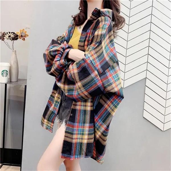 women's jackets women plaid shirt retro hong kong flavor spring coat 2021 female long-sleeved mid-length loose design shirta83, Black;brown
women's jackets women plaid shirt retro hong kong flavor spring coat 2021 female long-sleeved mid-length loose design shirta83, Black;brown