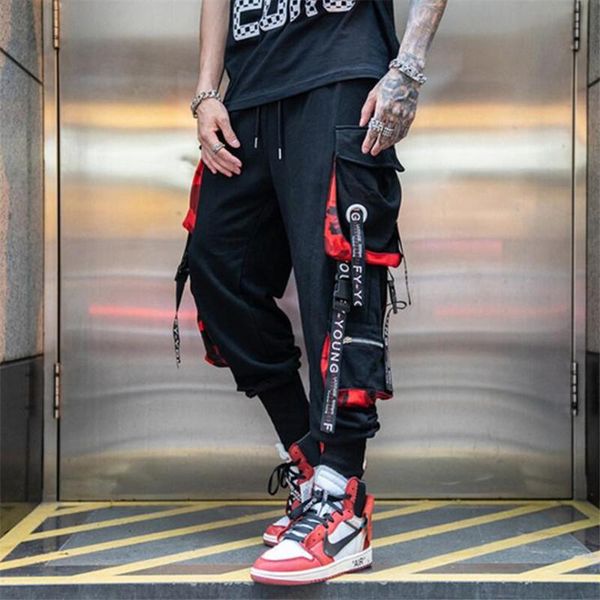street pants men block hit color pocket track male fashion trousers elastic waist hip hop joggers sweatpants streetwear men's, Black
street pants men block hit color pocket track male fashion trousers elastic waist hip hop joggers sweatpants streetwear men's, Black