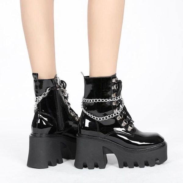 boots demonia goth ankle womens shoes on platform high heels punk style gothic chain model black fashion ymb813
boots demonia goth ankle womens shoes on platform high heels punk style gothic chain model black fashion ymb813