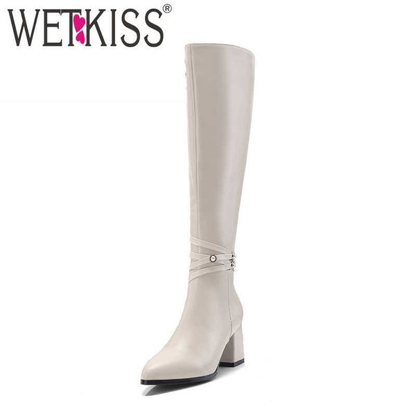wetkiss high heels knee high women boots pointed toe pearl cross tied footwear riding female boot leather shoes woman winter 210630, Black
wetkiss high heels knee high women boots pointed toe pearl cross tied footwear riding female boot leather shoes woman winter 210630, Black
