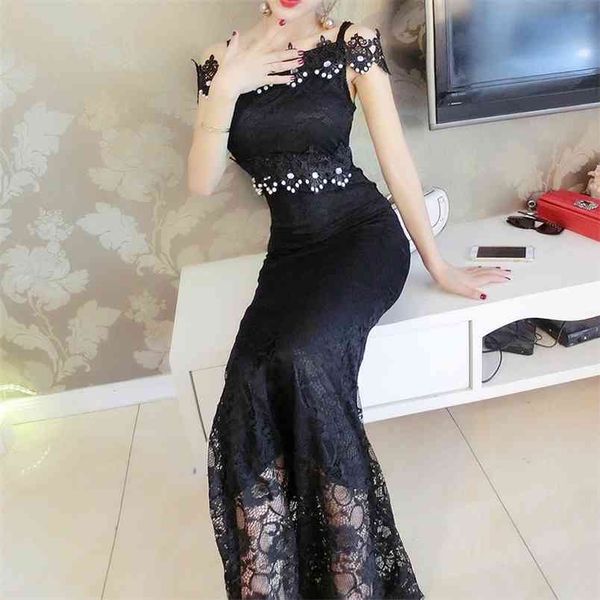 women summer backless white lace dresses mermaid strap party for vestidos 9401 210421, Black;gray
women summer backless white lace dresses mermaid strap party for vestidos 9401 210421, Black;gray