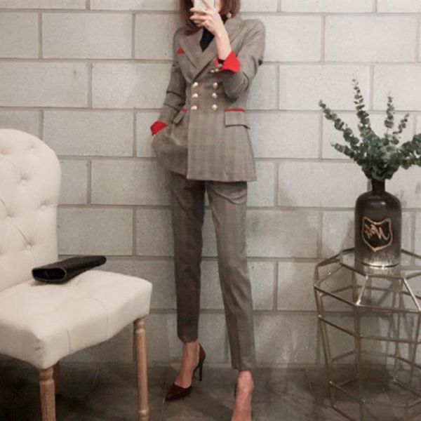 fashion formal suits for women casual office business suitspants work wear sets uniform styles elegant plaid pant women's two piece pan, White
fashion formal suits for women casual office business suitspants work wear sets uniform styles elegant plaid pant women's two piece pan, White