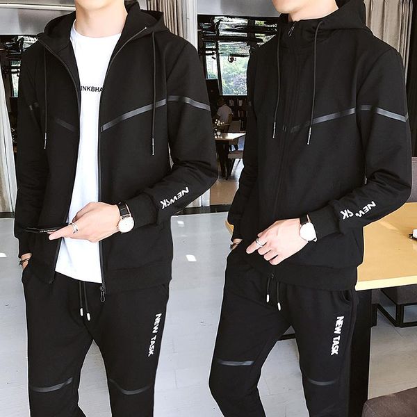 men's tracksuits spring hooded hoodie trousers short sleeve shirt 3 pcs set casual outside wear handsome n4, Gray
men's tracksuits spring hooded hoodie trousers short sleeve shirt 3 pcs set casual outside wear handsome n4, Gray
