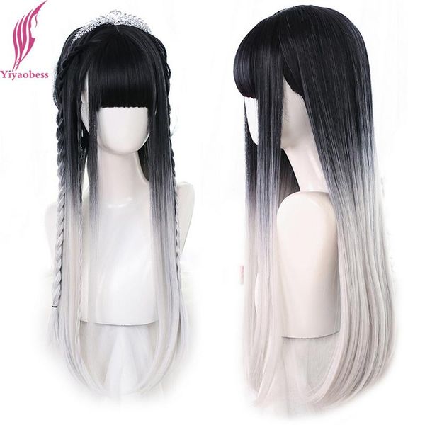 synthetic wigs yiyaobess lolita long straight black grey pink ombre cosplay wig natural hair for women pelucas de mujer
synthetic wigs yiyaobess lolita long straight black grey pink ombre cosplay wig natural hair for women pelucas de mujer