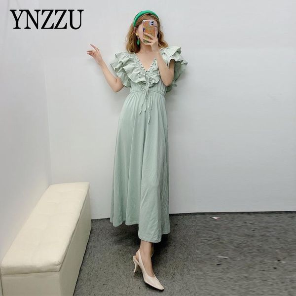 casual dresses 2021 boho beach women solid color maxi dress summer ruffles backless female long high waist vestidos chic ynzzu yd454, Black;gray
casual dresses 2021 boho beach women solid color maxi dress summer ruffles backless female long high waist vestidos chic ynzzu yd454, Black;gray