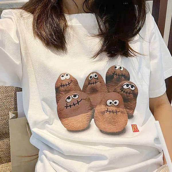travis scott cactus jack meichao -maiji co branded short sleeve t-shirt with cute potato printfqen, White
travis scott cactus jack meichao -maiji co branded short sleeve t-shirt with cute potato printfqen, White
