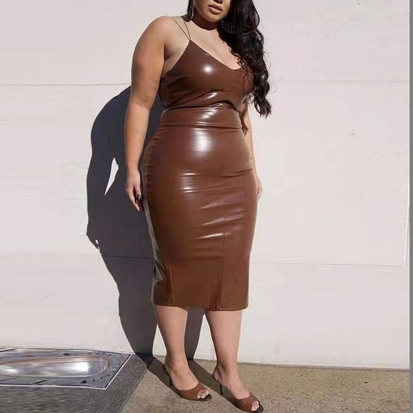 plus size dresses pu leather sling women dress spaghetti strap backless bodycon nightclub wear woman, Black
plus size dresses pu leather sling women dress spaghetti strap backless bodycon nightclub wear woman, Black