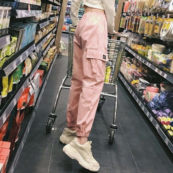 streetwear casual harem high waist womens capri harajuku punk black pink trousers female loose joggers cargo, Black;white
streetwear casual harem high waist womens capri harajuku punk black pink trousers female loose joggers cargo, Black;white