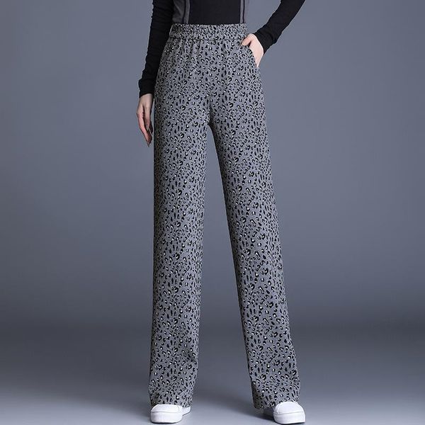 women's pants & capris women fashion leopard woolen wide leg autumn winter office lady elegant high waist loose casual straight trouser, Black;white
women's pants & capris women fashion leopard woolen wide leg autumn winter office lady elegant high waist loose casual straight trouser, Black;white