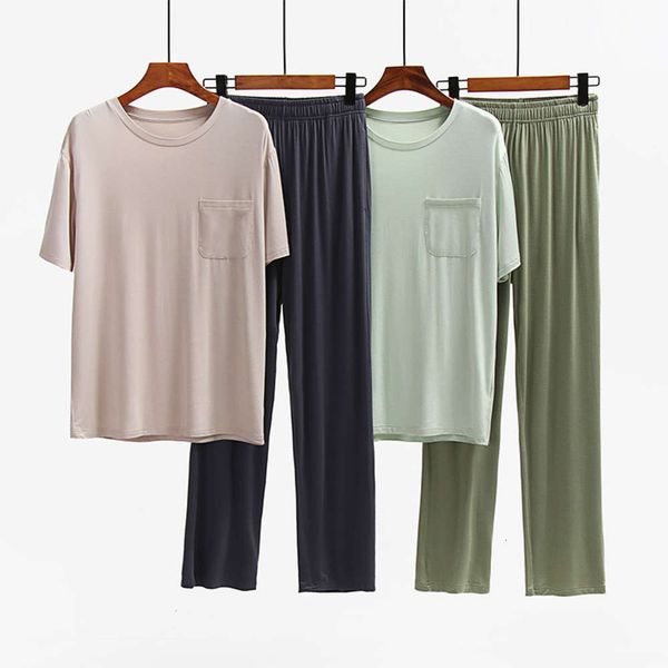modal summer 2021 spring house men's casual short mouw t-shirt pajamas set sleeping + broek nightwear effects, Black;brown
modal summer 2021 spring house men's casual short mouw t-shirt pajamas set sleeping + broek nightwear effects, Black;brown
