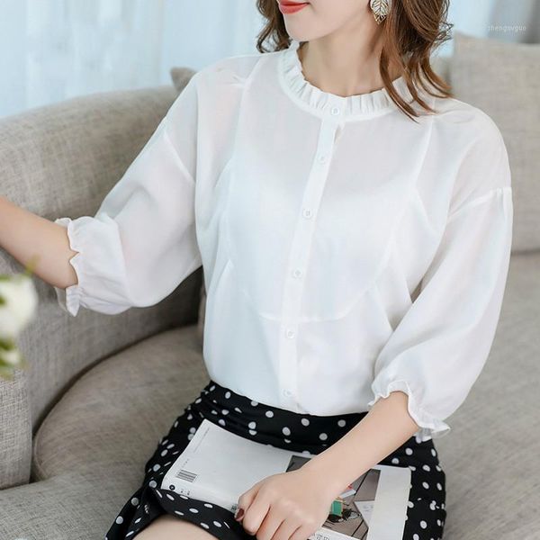 spring chiffon shirt blouse women korean slim long sleeve red summer blusas elegantes de mujer 2021 women's blouses & shirts, White
spring chiffon shirt blouse women korean slim long sleeve red summer blusas elegantes de mujer 2021 women's blouses & shirts, White