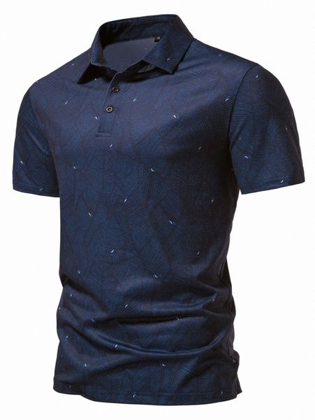 men all over print polo shirt 29qp#, White;black 
men all over print polo shirt 29qp#, White;black