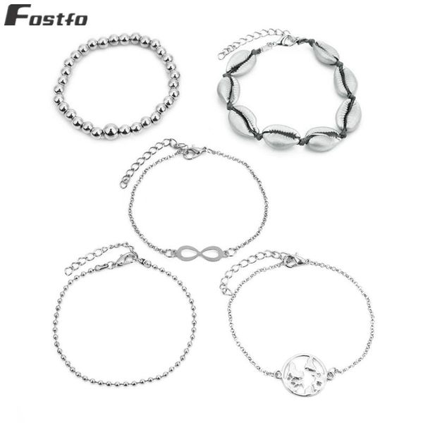 charm bracelets fostfo retro beach shell map beads silver color multilayer chain leather bracelet set women creative fashion jewelry accesso, Golden;silver
charm bracelets fostfo retro beach shell map beads silver color multilayer chain leather bracelet set women creative fashion jewelry accesso, Golden;silver