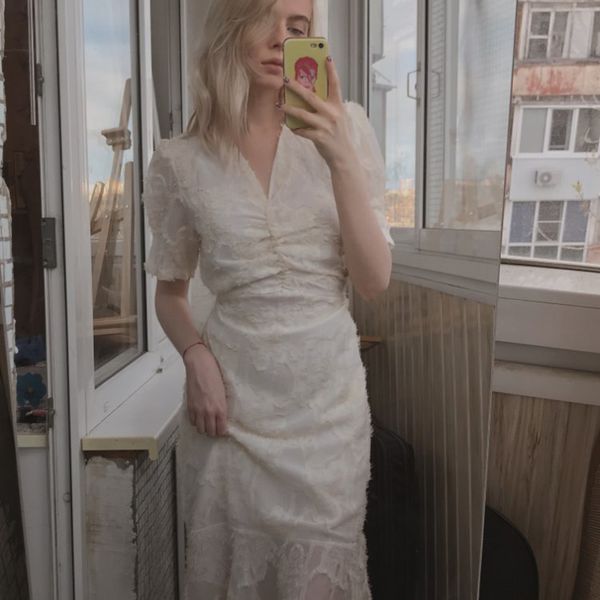 alien kitty stylish v-neck elegant waist-controlled slimming 2021 early spring plus slender ruffles short-sleeved long dress, Black;gray
alien kitty stylish v-neck elegant waist-controlled slimming 2021 early spring plus slender ruffles short-sleeved long dress, Black;gray
