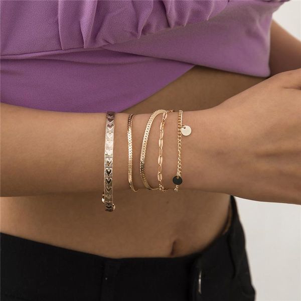 link, chain korean version punk trend multilayer three-dimensional relief bracelet high-end temperament metal female jewelry, Black
link, chain korean version punk trend multilayer three-dimensional relief bracelet high-end temperament metal female jewelry, Black