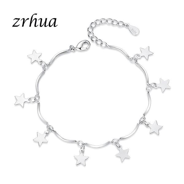 link, chain zrhua authentic 925 enamel silver crystal star charms bracelet for women with safety strand bangle mother's day, Black
link, chain zrhua authentic 925 enamel silver crystal star charms bracelet for women with safety strand bangle mother's day, Black