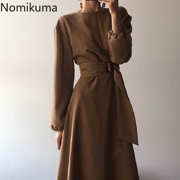 nomikuma o neck long sleeve black dress women slim waist lace up solid color bandage dresses vintage fashion vestidos 3a169 210514, Black;gray
nomikuma o neck long sleeve black dress women slim waist lace up solid color bandage dresses vintage fashion vestidos 3a169 210514, Black;gray