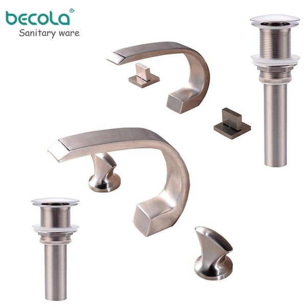 bathroom sink faucets becola brushed nickel basin faucet deck installation square hole 3 double handle copper and cold water tap
bathroom sink faucets becola brushed nickel basin faucet deck installation square hole 3 double handle copper and cold water tap