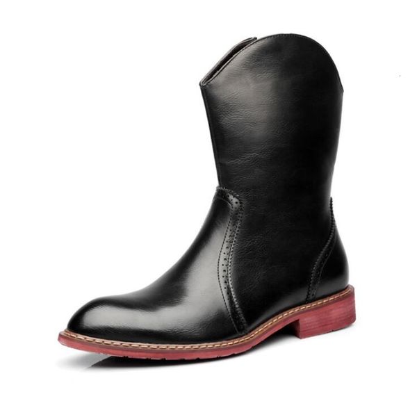 men's range from the boot hidden heel of knighted mid-leg long boots for man dwaterproof water working xs6t, Black
men's range from the boot hidden heel of knighted mid-leg long boots for man dwaterproof water working xs6t, Black