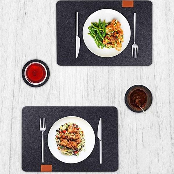 mats & pads 18pcs felt placemats for dining table set 44x32cm heat-resistant washable non-slip place coasters kitchen silverware holder
mats & pads 18pcs felt placemats for dining table set 44x32cm heat-resistant washable non-slip place coasters kitchen silverware holder