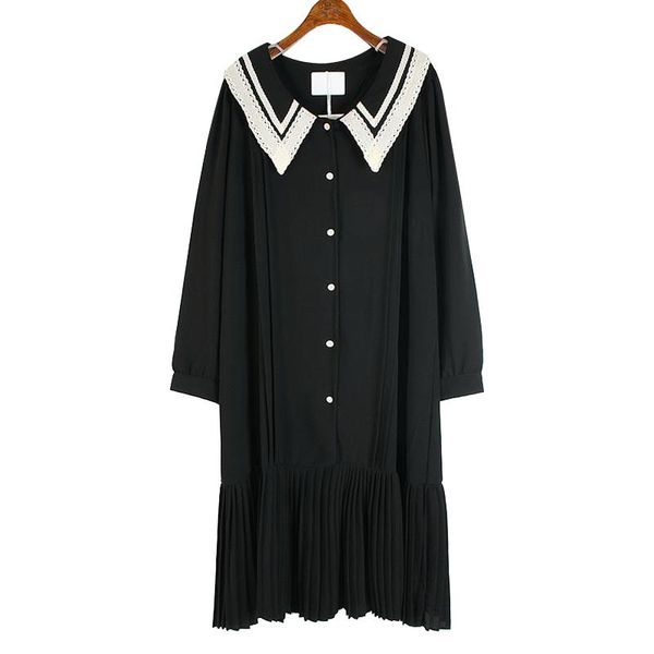 casual dresses superaen plus size spring autumn pleated full bottoming loose slim mid-calf women, Black;gray
casual dresses superaen plus size spring autumn pleated full bottoming loose slim mid-calf women, Black;gray