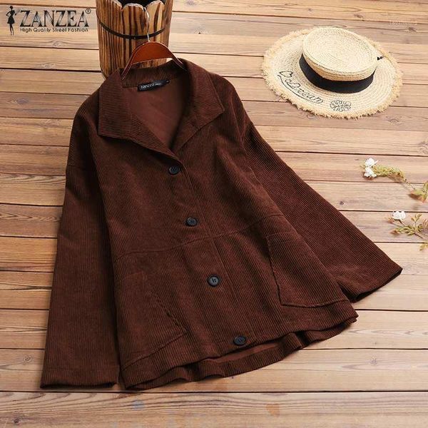 women's jackets women's vintage autumn corduroy women lapel neck long sleeve solid cotas loose shirt tunic casual buttons outwear, Black;brown
women's jackets women's vintage autumn corduroy women lapel neck long sleeve solid cotas loose shirt tunic casual buttons outwear, Black;brown