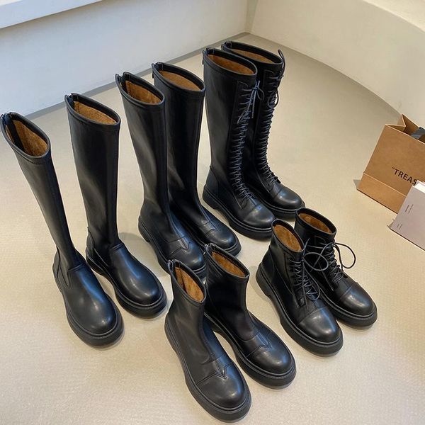 boots knight woman round toe elastic back zipper flat mid heels black cool punk style winter/autumn party pumps cross tied shoe
boots knight woman round toe elastic back zipper flat mid heels black cool punk style winter/autumn party pumps cross tied shoe