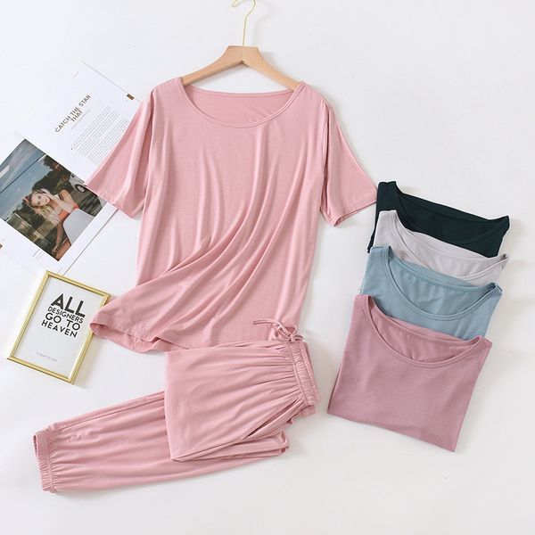 women's sleepwear -2xl large size pajamas for women spring summer set modal cotton ladies pijamas short sleeve pyjama femme a4vm, Black;red
women's sleepwear -2xl large size pajamas for women spring summer set modal cotton ladies pijamas short sleeve pyjama femme a4vm, Black;red