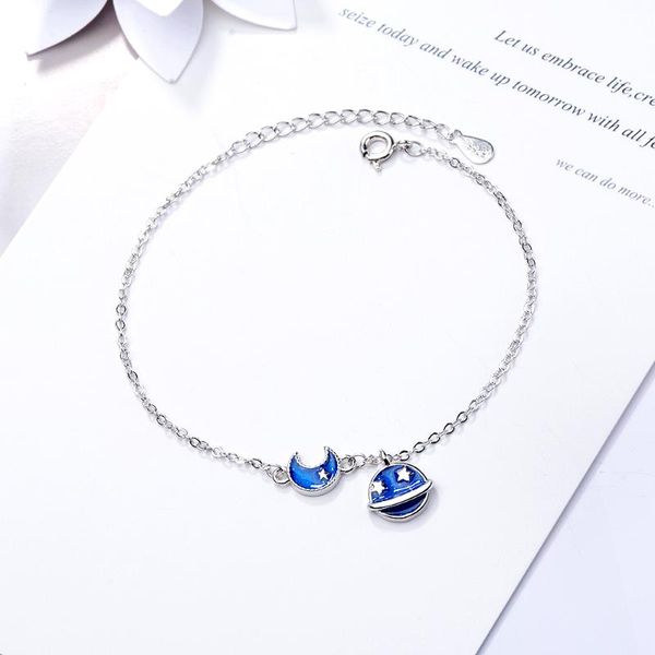 link, chain drop glaze blue planet moon bracelets for women 2021 trendy fashion female jewelry birthday gift girls, Black
link, chain drop glaze blue planet moon bracelets for women 2021 trendy fashion female jewelry birthday gift girls, Black