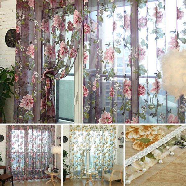 chic style window curtain flower print sheer pattern voile tulle valances home textile series decoration & drapes
chic style window curtain flower print sheer pattern voile tulle valances home textile series decoration & drapes