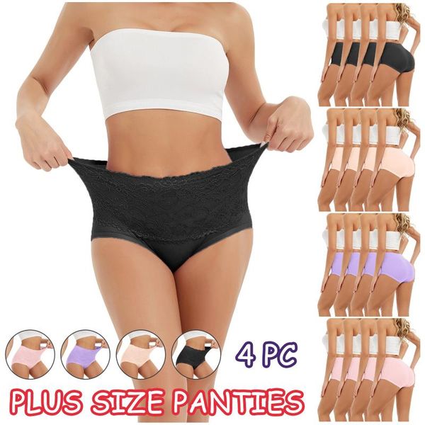 women's panties 4pc plus size women high waist sensual tummy control underwear shapewear brief femininas lingerie mujer, Black;pink
women's panties 4pc plus size women high waist sensual tummy control underwear shapewear brief femininas lingerie mujer, Black;pink
