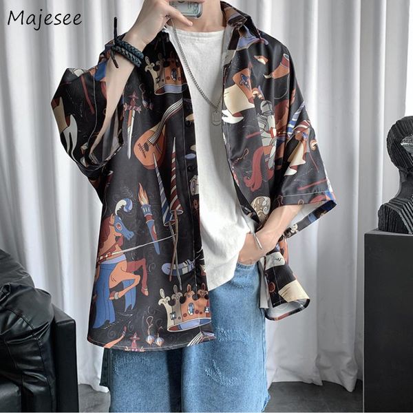 men's casual shirts men cartoon baggy large size s-3xl lovely male all-match streetwear fashion summer korean hip hop clothing retro i, White;black
men's casual shirts men cartoon baggy large size s-3xl lovely male all-match streetwear fashion summer korean hip hop clothing retro i, White;black
