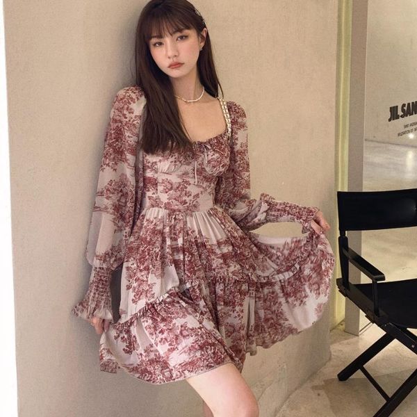 casual dresses fashion autumn print dress women elegant lace-up square collar lantern sleeve vintage ruffle high waist party, Black;gray
casual dresses fashion autumn print dress women elegant lace-up square collar lantern sleeve vintage ruffle high waist party, Black;gray