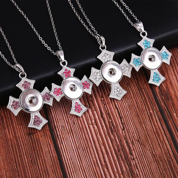 18mm snaps jewelry crystal cross snap pendant necklace for women diy button 3077 necklaces, Silver
18mm snaps jewelry crystal cross snap pendant necklace for women diy button 3077 necklaces, Silver