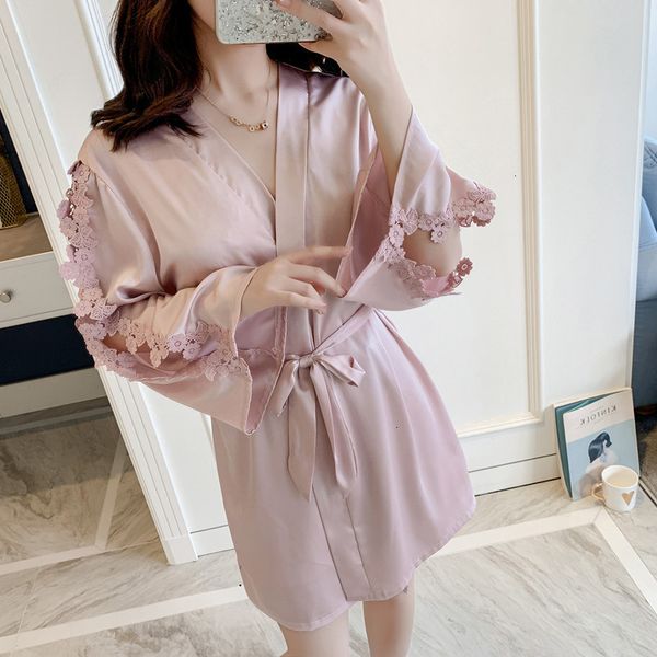 women's sleepwear woman dressing gown bathrobe kimono robe imitate real silk lace nightwear 6k66, Black;red
women's sleepwear woman dressing gown bathrobe kimono robe imitate real silk lace nightwear 6k66, Black;red