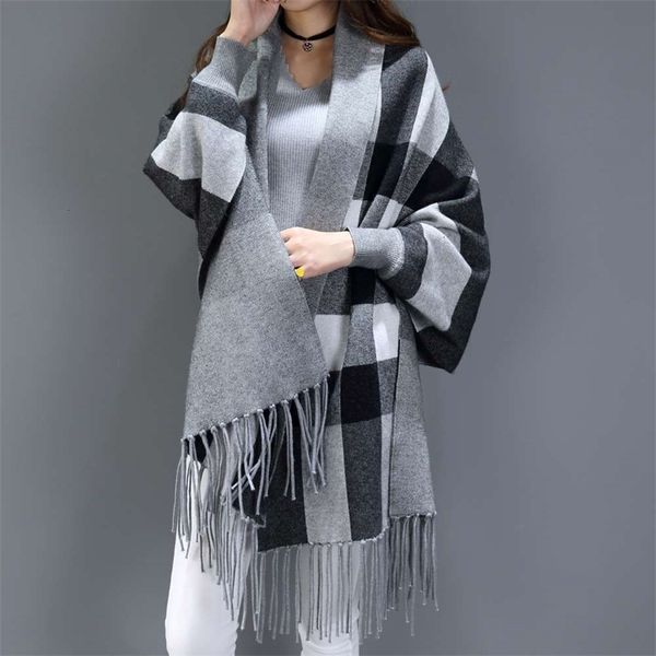 women's jackets coats 2021 mid long tassel sweater t-shirt cardigan plaid cape coat winter 3vbb, Black;brown
women's jackets coats 2021 mid long tassel sweater t-shirt cardigan plaid cape coat winter 3vbb, Black;brown