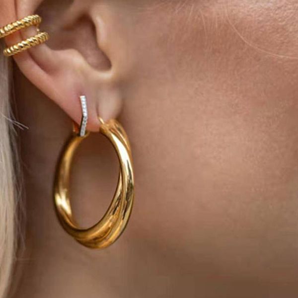 hoop & huggie titanium steel fashion c-shaped very simple round big earrings gold old vintage ins net red exaggerated earring, Golden;silver
hoop & huggie titanium steel fashion c-shaped very simple round big earrings gold old vintage ins net red exaggerated earring, Golden;silver